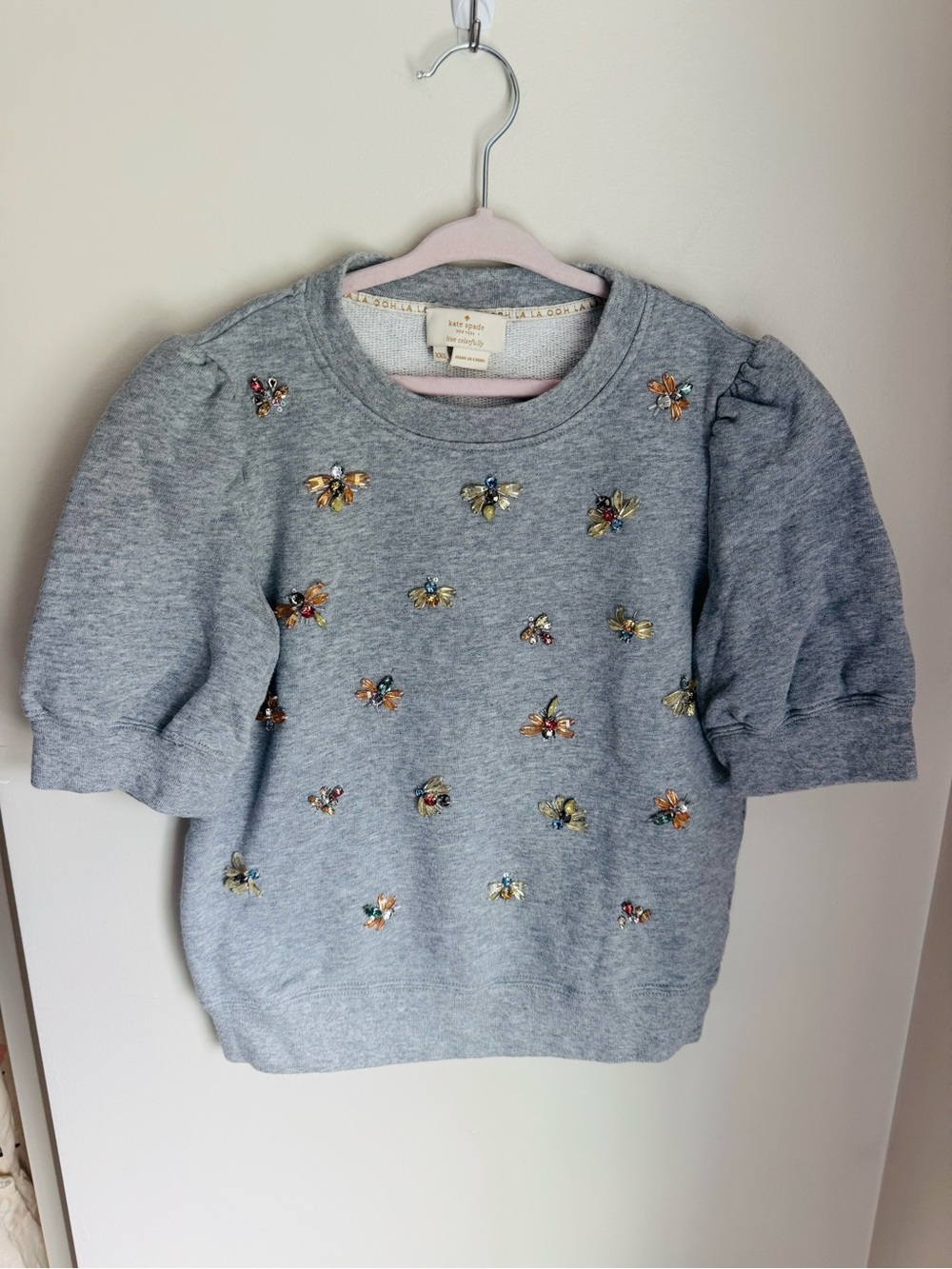 Kate Spade Bee Embellished Pullover XXS